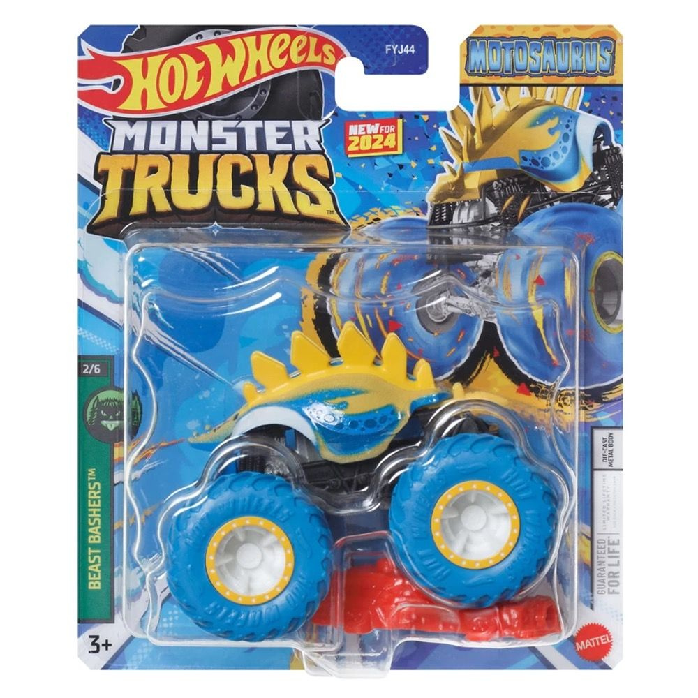 HTM43 Машинка металлическая игрушка Hot Wheels Monster Trucks Монстр трак коллекционная модель MOTOSAURUS #1