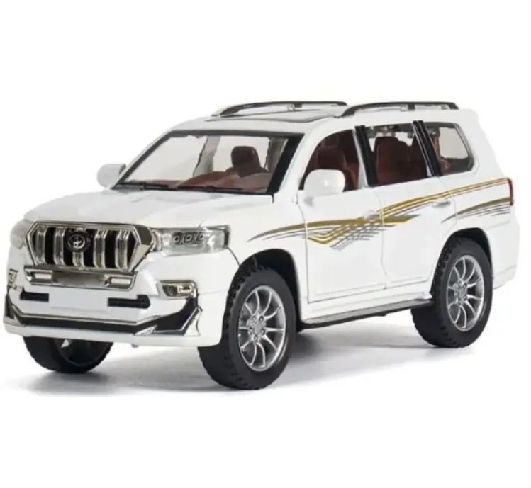 Коллекционная металлическая машинка Toyota Land Cruiser Prado 1:24 21см / Инерционная машинка  #1