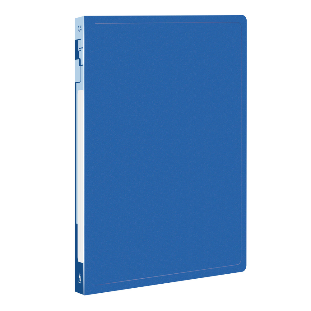 Папка с металлическим зажимом Бюрократ, А4, пластик, 500 мкм, до 100 листов, синяя  #1
