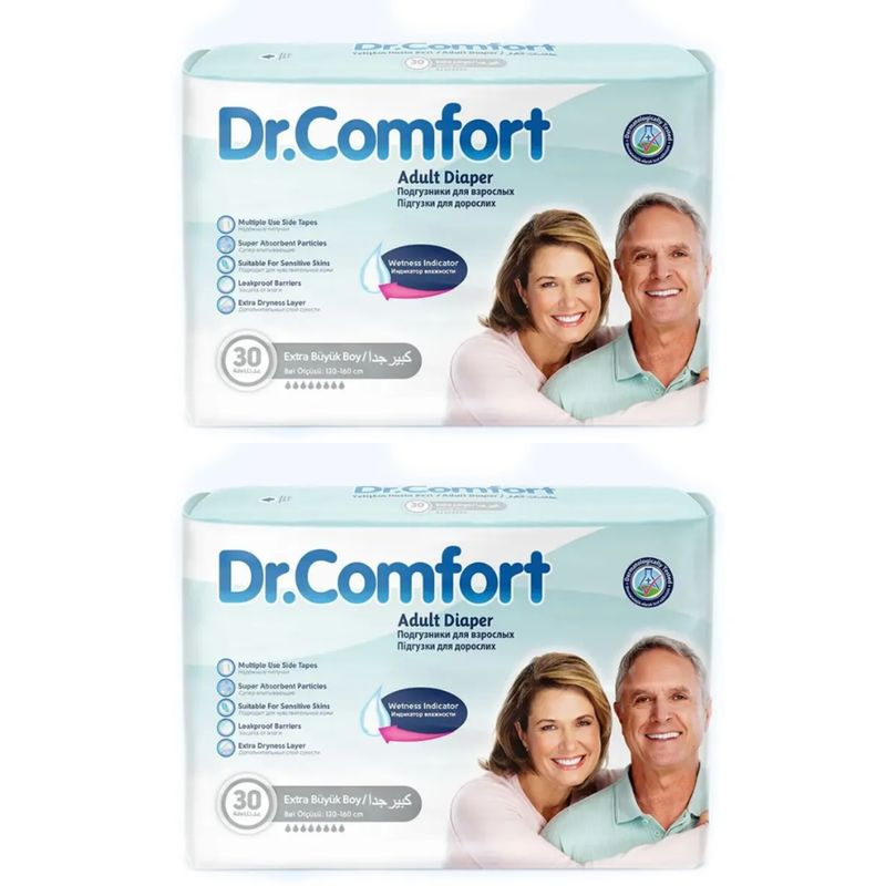 Dr. Comfort Подгузники для взрослых Adult Diaper Jumbo pack XLarge, 30 шт, 2 шт  #1