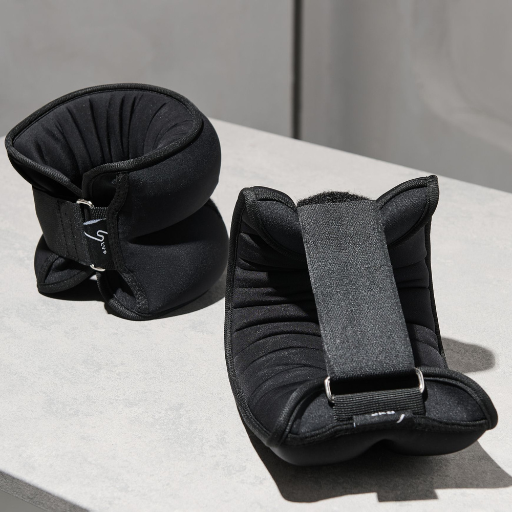 Набор утяжелителей для рук и ног неопреновые LVP, 2 шт х 2,0 кг, цвет: черный  #1