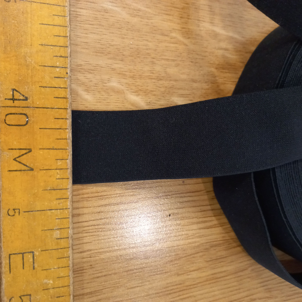 Резинка бельевая для шитья , черная , ширина 40 мм , длина 20 м  #1