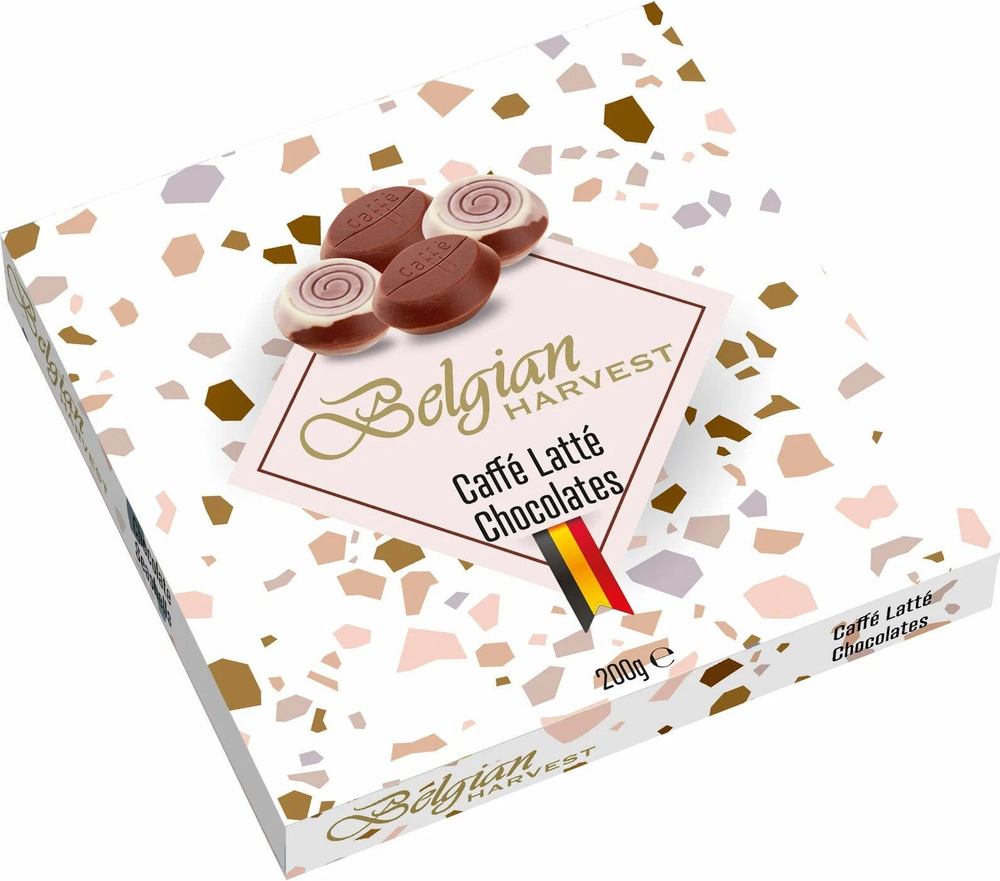 Бельгийские шоколадные конфеты с начинкой латте, 200 гр., Belgian Harvest  #1