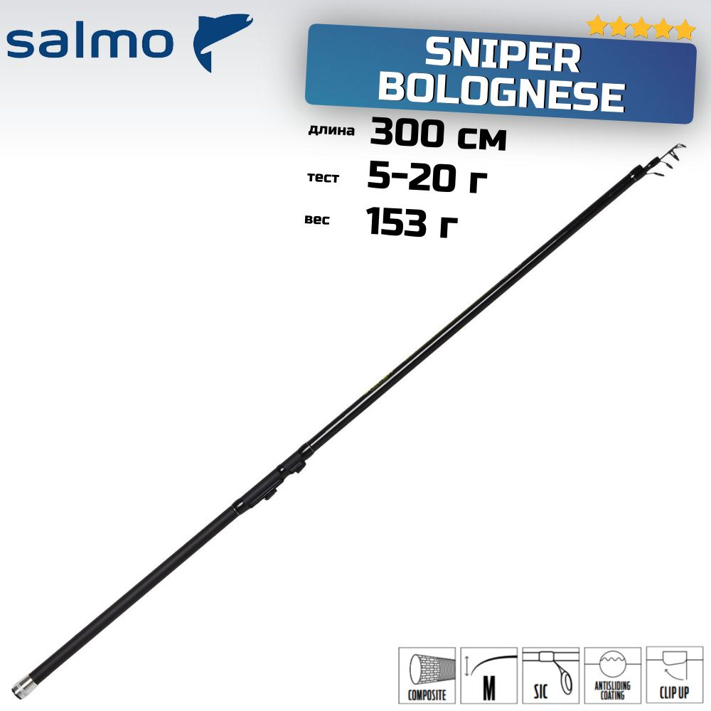 Удилище поплавочное с кольцами SALMO Sniper Bolognese Medium M 3.00 #1