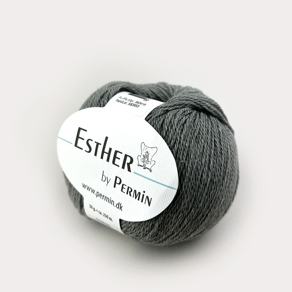 Пряжа для вязания Permin Esther (883418 Grey) #1