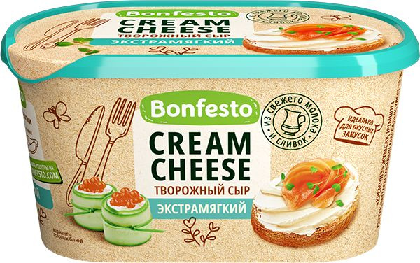 Сыр творожный Cream Cheese 70% 380г. Экстрасмягий. Сливочный Туровский МК, Беларусь  #1