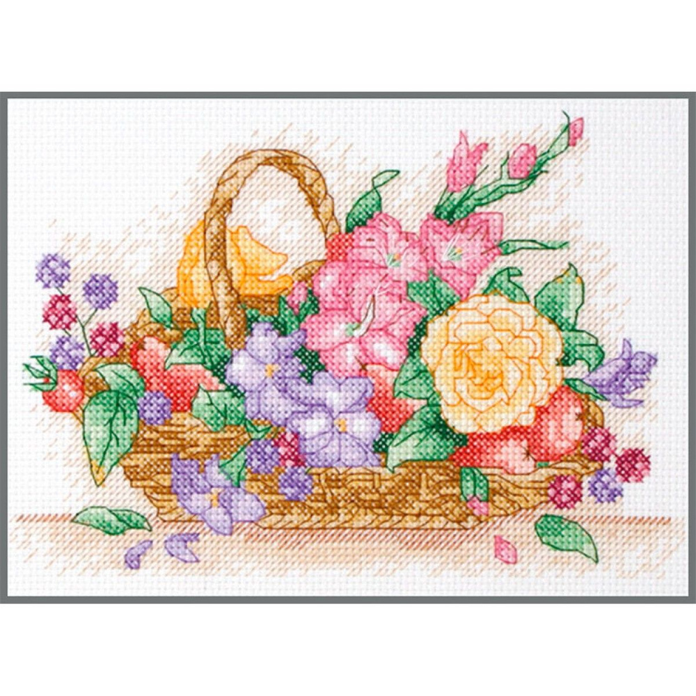 Набор для вышивания Anchor Floral Basket 23*16см, MEZ, AK117 #1