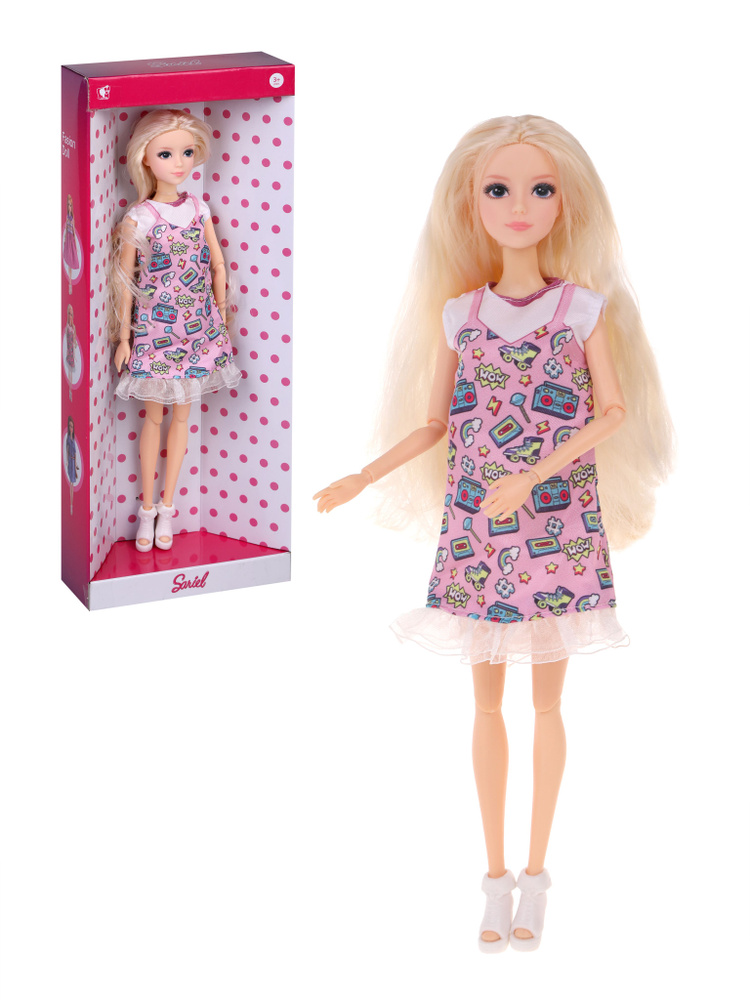 Кукла для девочки с длинными волосами в сарафане, 29 см #1