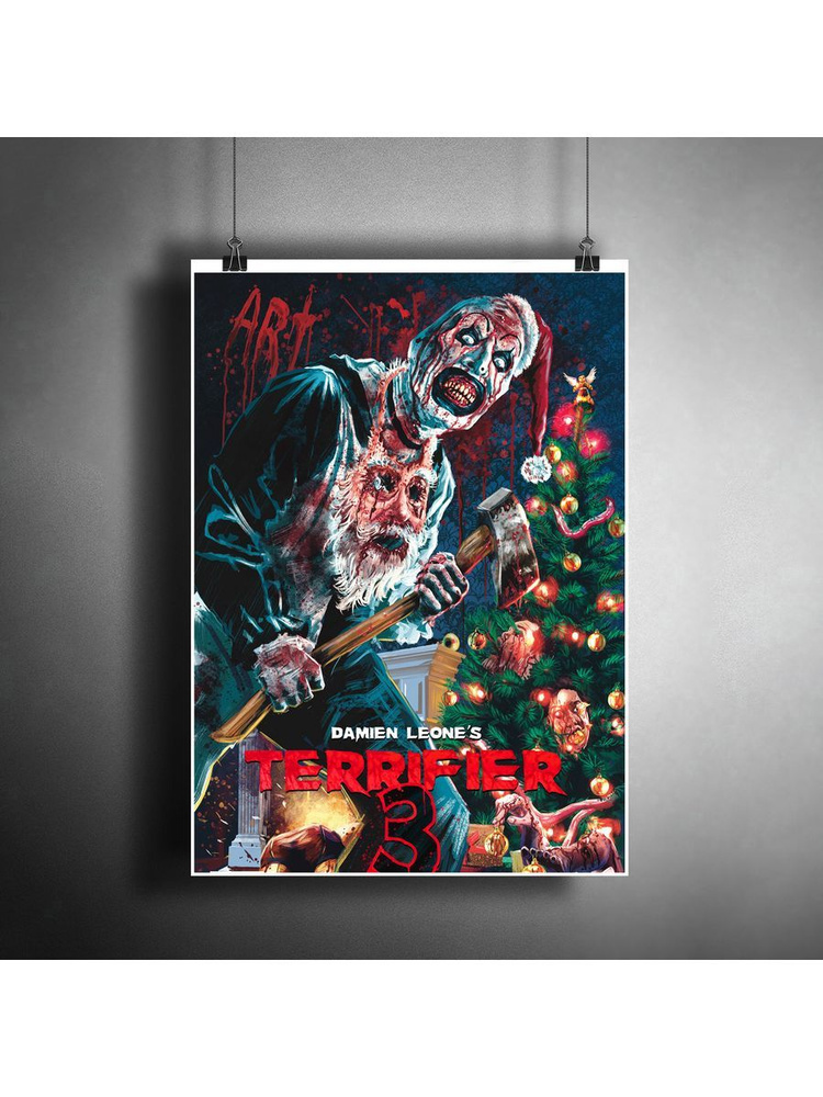 Постер плакат "Фильм ужасов: Ужасающий 3 (Terrifier)" А3 #1