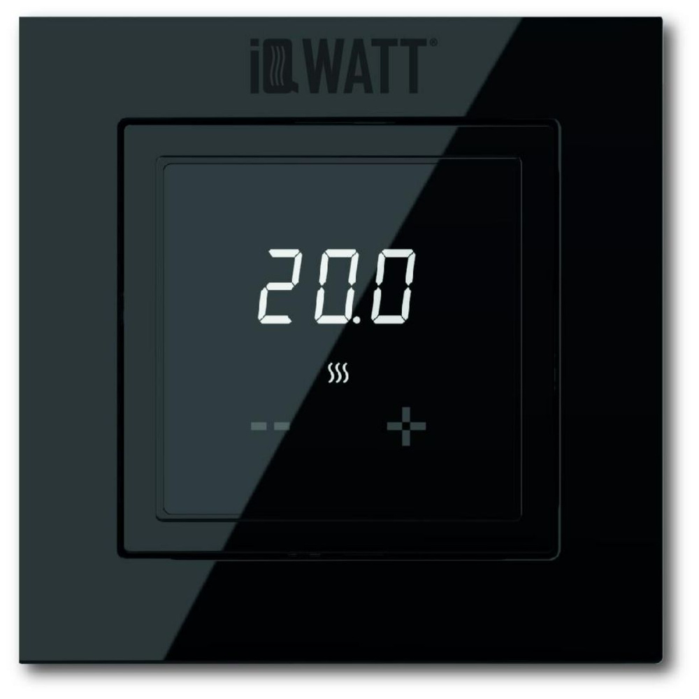 Электронный терморегулятор с сенсорным дисплеем IQWATT (чёрный) IQ THERMOSTAT D  #1