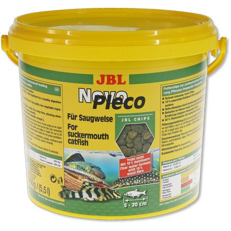 JBL NovoPleco - Корм для кольчужных сомов, тонущие чипсы, 5,5 л (2900 г)  #1