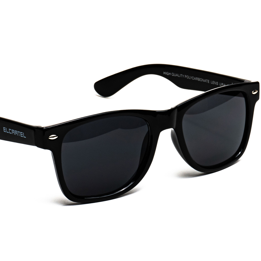 KAR Wayfarer Total Black/ Очки солнцезащитные мужские/ солнцезащитные очки черные / солнечные очки/ очки #1