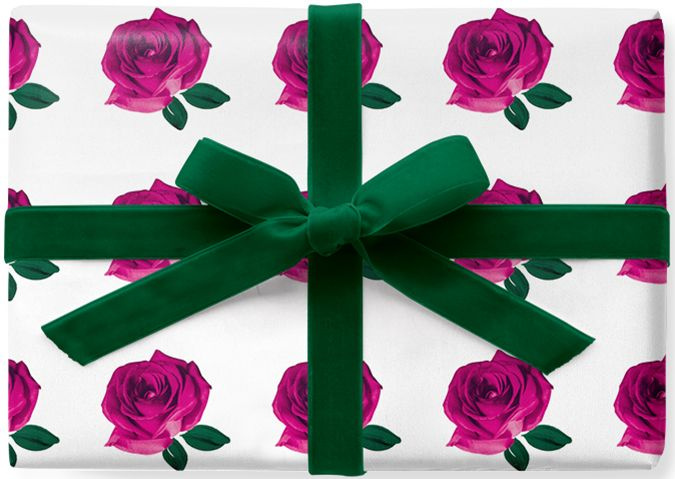 Упаковочная бумага "Пурпурные розы", Красота в Деталях, 1 лист 70х100 см  #1