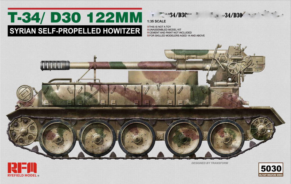 RM-5030 Гаубица Тип-34/D-30 122MM SYRIAN SELF-PROPELLED HOWITZER 1/35 #1