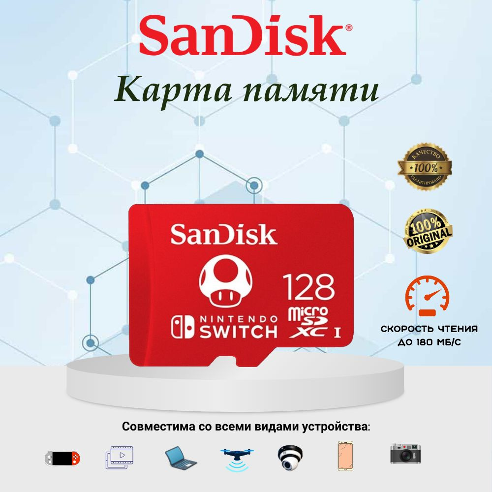 SanDisk Карта памяти 128 ГБ #1