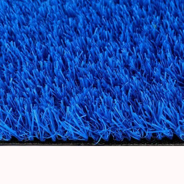Декоративная цветная трава 2х0,5 м. в рулоне Premium Grass True 20 Blue, синего цвета, ворс 20 мм. Искусственный #1