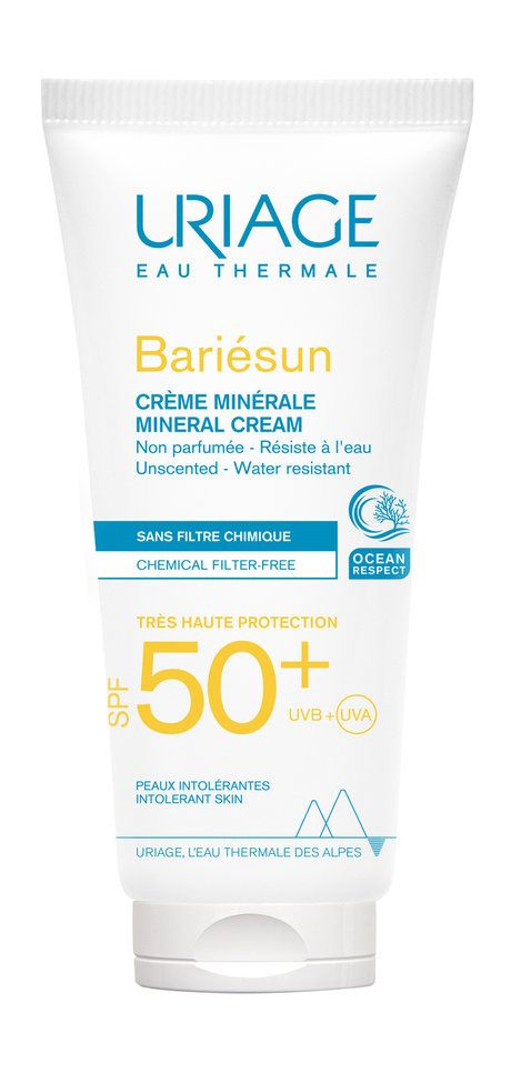 Солнцезащитный минеральный крем для чувствительной и аллергичной кожи лица Bariesun Mineral Cream SPF #1