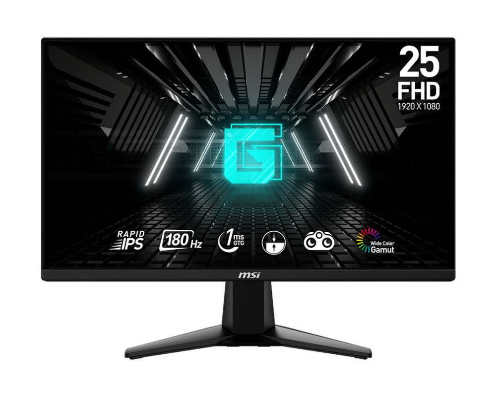 MSI 24.5" Монитор Монитор MSI G255F, 1920x1080, 180 Гц, IPS, LED, 1000:1, 300 Кд/м², черный, черный  #1