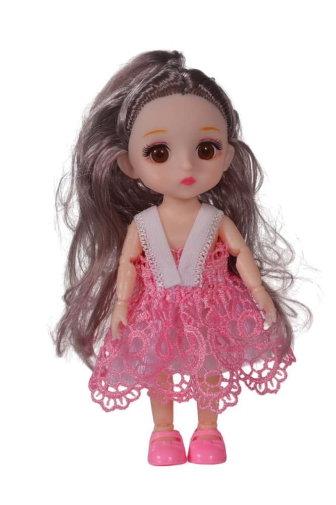 Кукла КНР "Sweet Girl", классическая, в розовом платье, 10 см, в коробке, 3396-83 (Z589-H30379)  #1