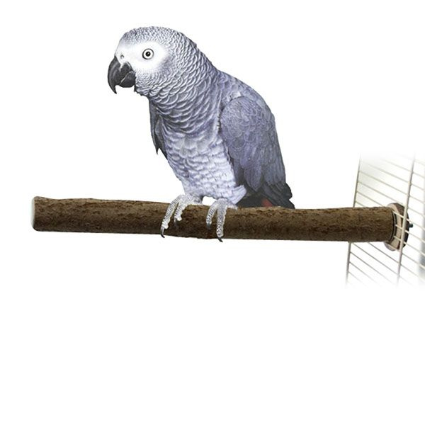 Жердь для попугаев из натурального дерева с металлическим креплением HAPPY BIRD, 40х2.5см (Германия) #1