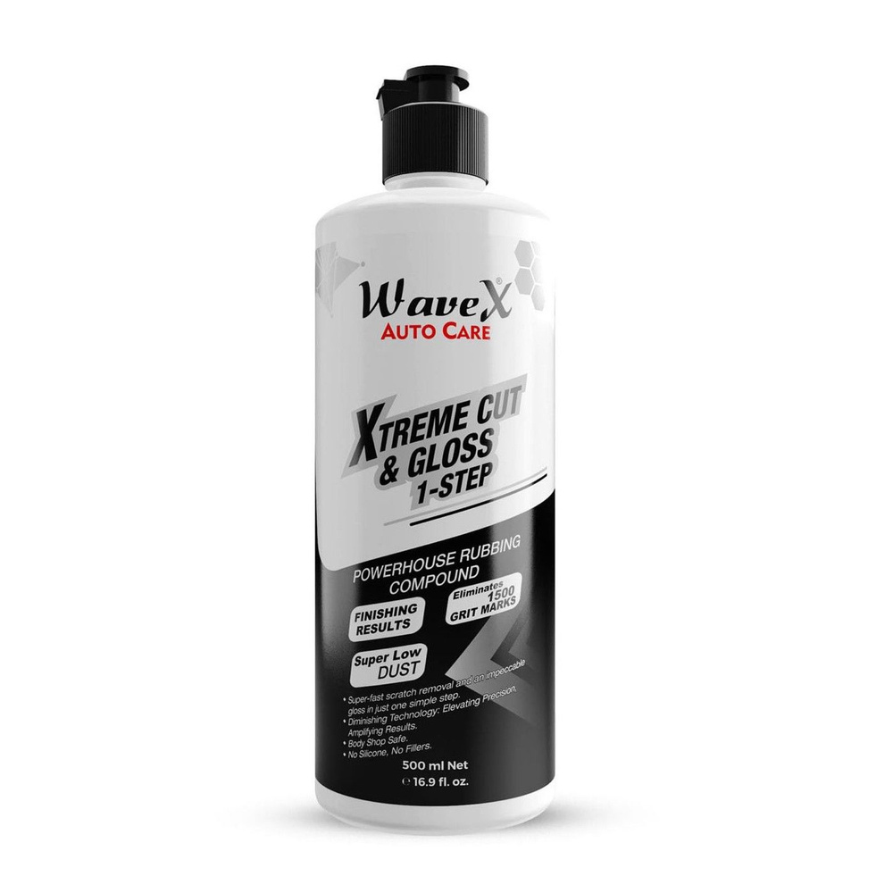 WaveX Extreme Cut & Gloss 1-Step Compound Одношаговая режущая полировальная паста, 500мл  #1