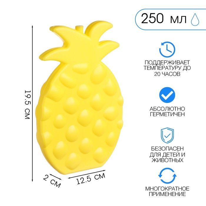 Аккумулятор холода "Мастер К. Ананас", 250 мл, 19.5 х 12.5 см, желтый  #1