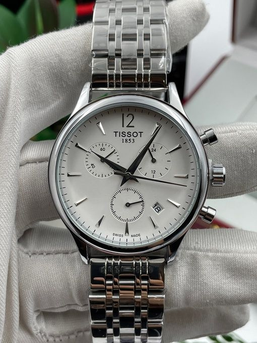 Мужские наручные часы TISSOT с металлическим ремешком в подарочной упаковке  #1