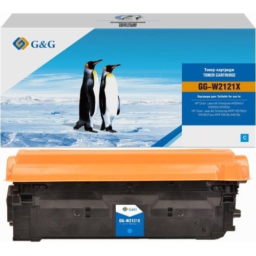 Картридж лазерный G&G 212X GG-W2121X голубой (10000стр.) для HP Color LJ M554/M555/578 Enterprise  #1