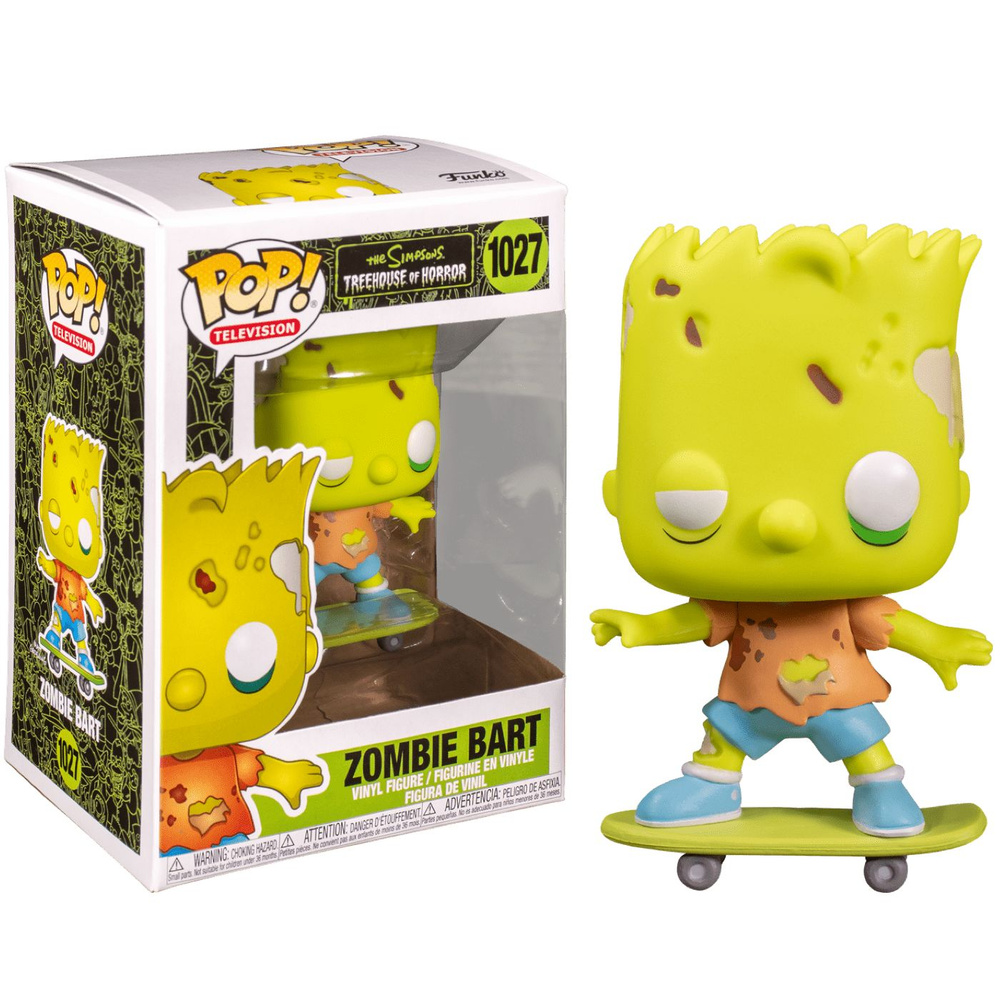 Фигурки Funko Pop! Simpsons: Zombie Bart Simpson (Фанко Поп Барт Симпсон зомби из мультсериала Симпсоны) #1