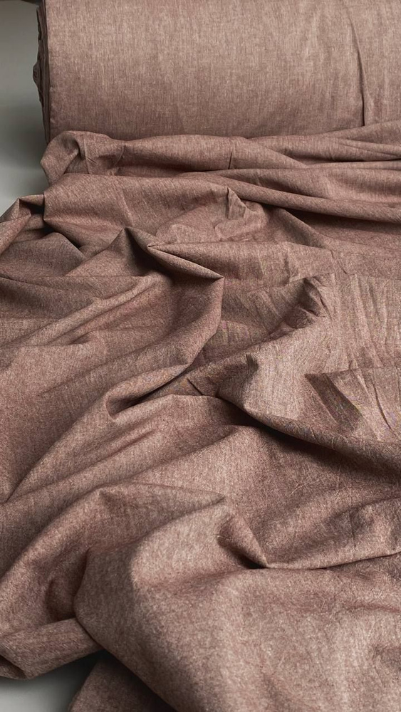 Пододеяльник Евро из премиальной ткани Варёный хлопок Melange Cacao на молнии 220x200  #1