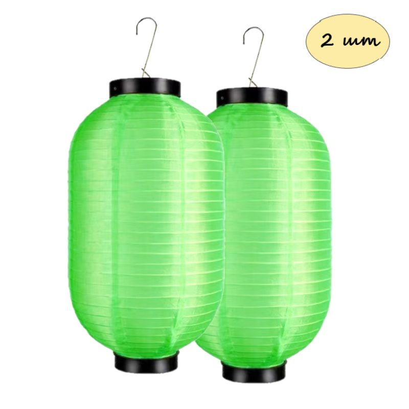 Комплект Китайские фонари Цилиндры 25х45см 2шт, зеленый #1