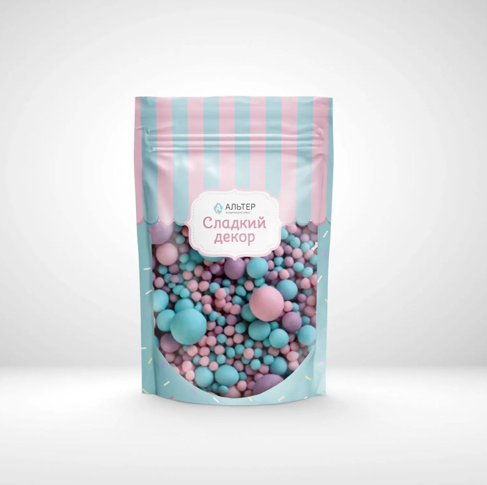 Воздушный рис Альтер в шоколадной глазури Голубой/Сирень/Розовый, 100 гр  #1
