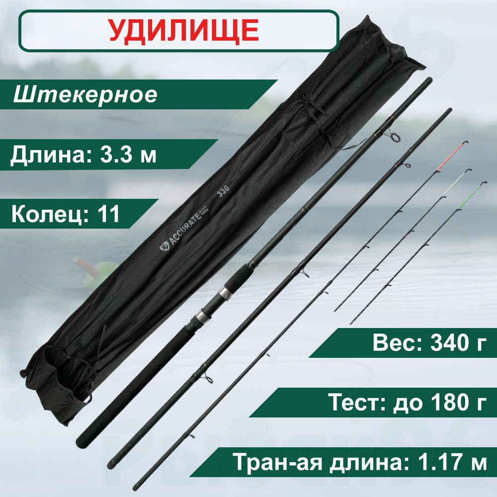 Удилище фидер CONDOR Accurate 3.3м 180г carbon 8133-330 #1