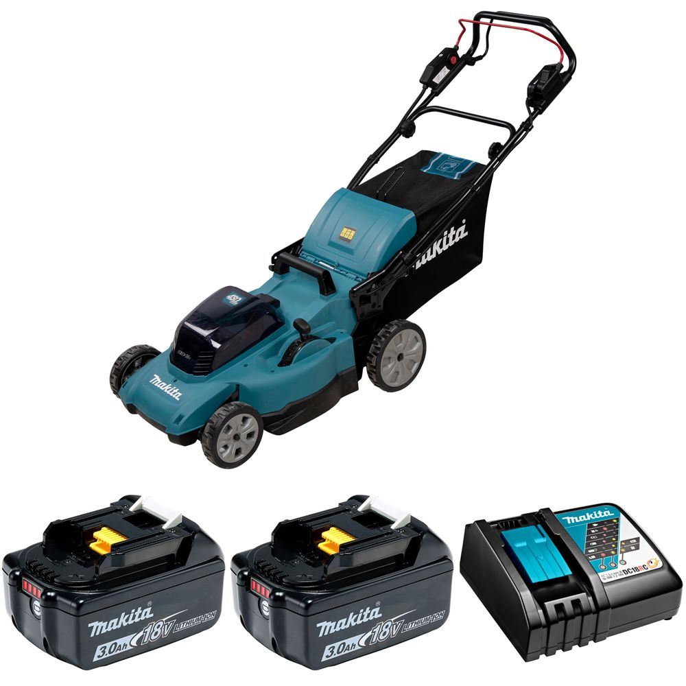 Газонокосилка аккумуляторная LXT 36В - 48см, акк 2х3Ач и з/у, Makita DLM481RF2  #1