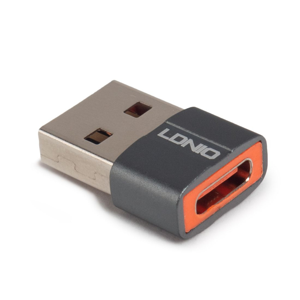 Переходник LDNIO LC150 Type-C на USB A Адаптер Серый #1