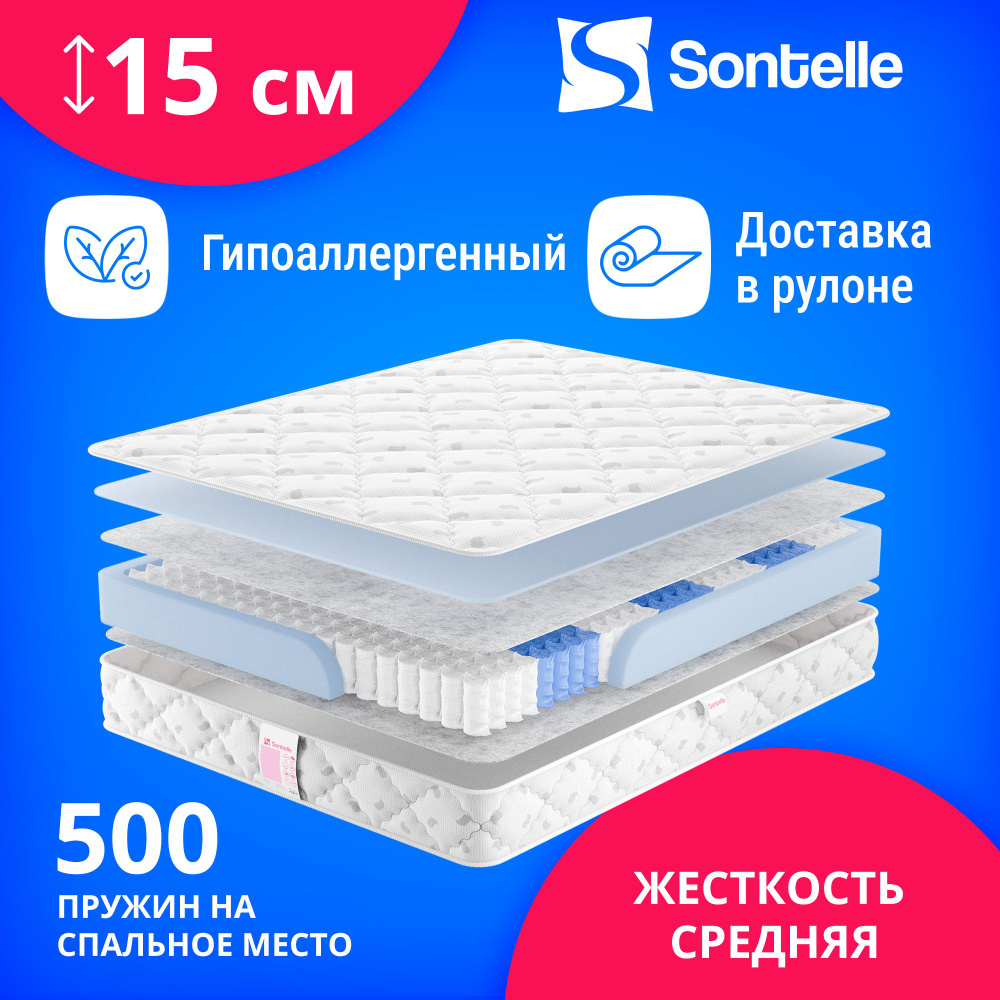 Матрас Sontelle Mills Simple Relax, Независимые пружины, 70х160 см #1