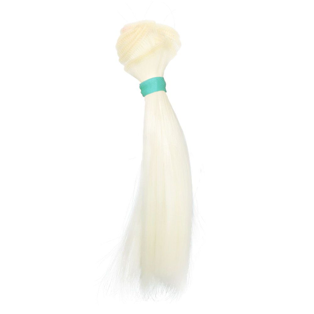 Волосы для кукол, трессы прямые, длина волос 15 см, ширина 100 см, цвет скандинавский блонд  #1