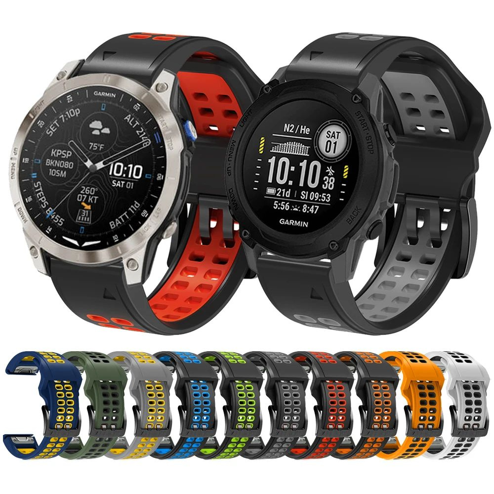 Браслет Premium силиконовый с быстросъемным креплением QuickFit для смарт-часов Garmin, Amazfit, Huawei, #1