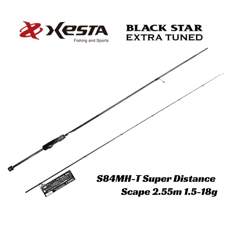 Спиннинг Xesta Black Star Extra Tuned S84MH-T Super Distance Scape 2.55m 1.5-18g #1