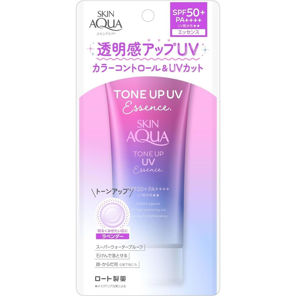 Японский солнцезащитный крем с тонирующим эффектом SPF50+ / ROHTO Skin Aqua, 80 гр.  #1