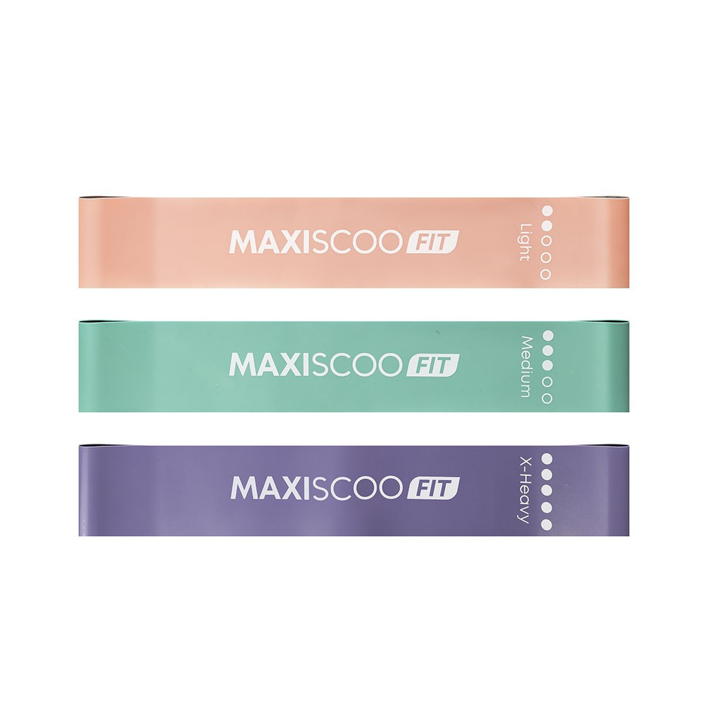 Набор фитнес резинок с мешком для хранения MAXISCOO FIT, 3 шт #1