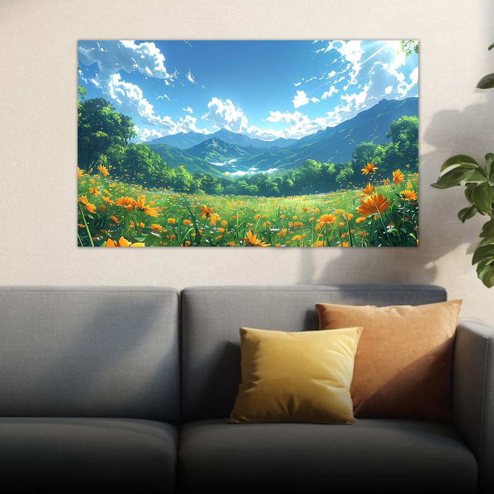 ДоброДаров Картина "Цветы в горах", 102  х 61 см #1