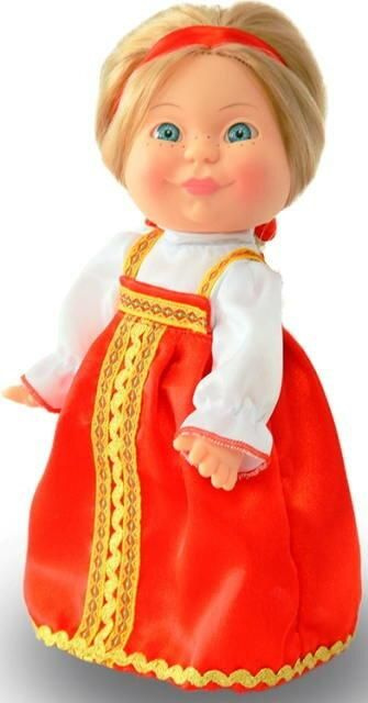 Кукла Весна "Веснушка", девочка в русском костюме, 26 см, пластмассовая  #1