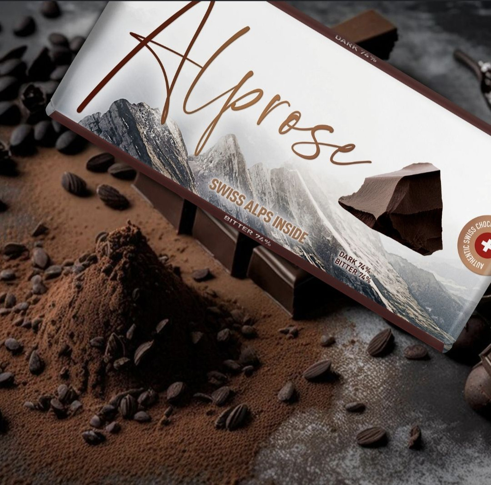Шоколад Швейцарский Alprose тёмный 300г. #1