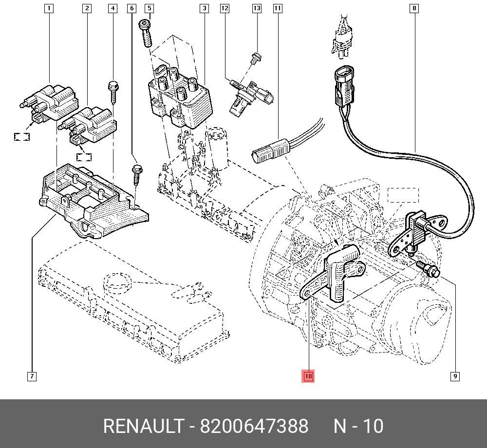 Renault Вал коленчатый, арт. 82 00 647 388, 1 шт. #1