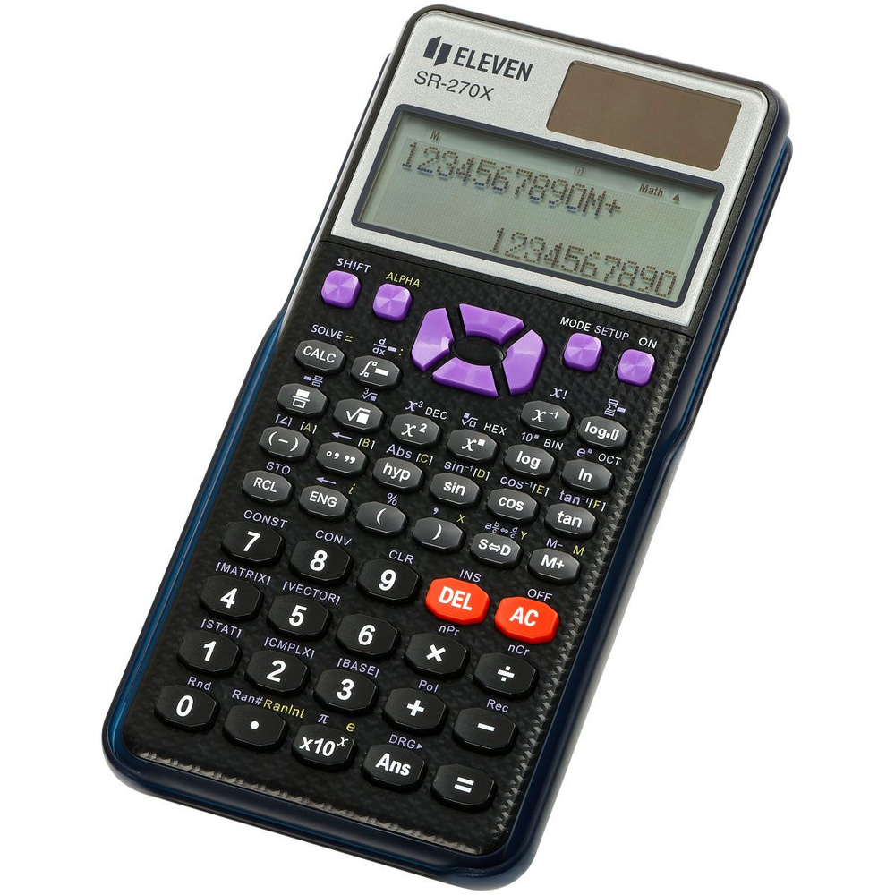 Калькулятор научный Eleven SR-270X, матричный дисплей, 417 функций, двойное питание, 81*165*16 мм, черный #1