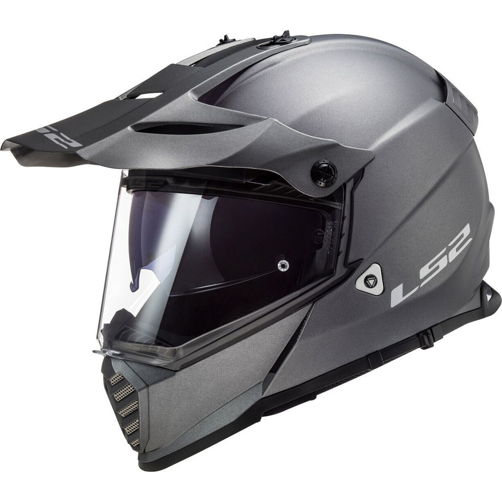 Кроссовый шлем для мотоциклистов LS2 MX436 PIONEER EVO NOMAND Grey Silver S мотоэкипировка мотозащита #1