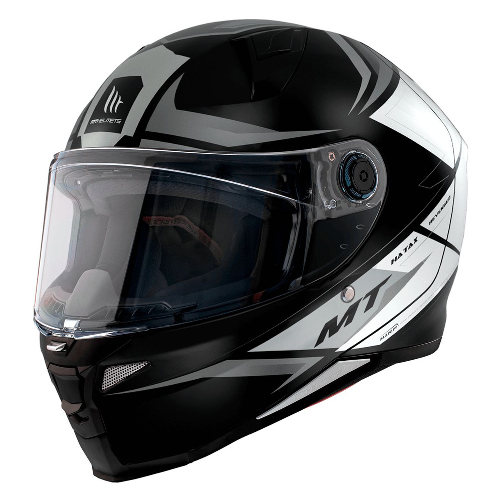 Шлем интеграл для мотоциклистов MT REVENGE 2 S HATAX Gloss Black White M мотоэкипировка мотозащита  #1