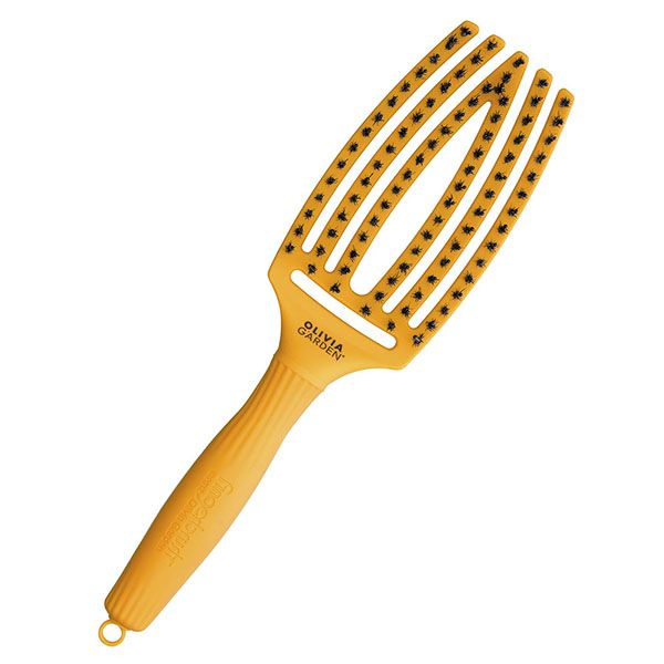 Щетка для укладки Fingerbrush Care Iconic Boar&Nylon YELLOW SUNSHINE, лимитированная серия, цвет желтый #1