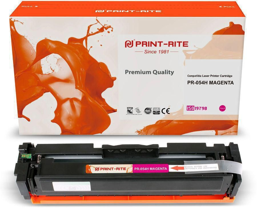 Картридж лазерный Print-Rite PR-054H MAGENTA TFCA07MPU1J Magenta пурпурный 2300стр. для Canon LBP 621Cw-623Cdw-641Cw-643Cdw #1